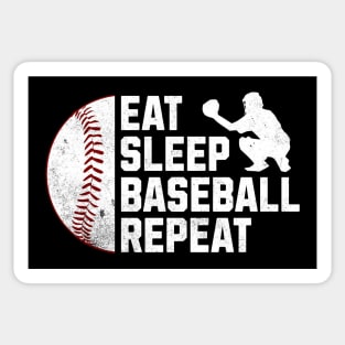 Eat  Sleep Baseball Repeat Sticker